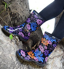 Sloggers Waterproof Garden Rain Boots for Women - Cute Mid-Calf Mud & Muck Boots with Premium Comfort Support Insole, (Flower Power), (Size 8)