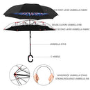 Double Layer Inverted Umbrella Reverse Folding Umbrellas Windproof (Sunflower)