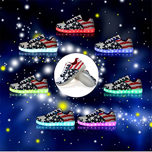 USB Charging Light Up Shoes Sports LED Shoes Dancing Sneakers SYDB551-Star-37