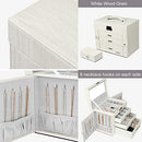 Jewelry Box for Women Girls with Small Travel Case Mirror Necklace Ring Earrings
