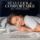 Bed Pillows for Sleeping - Queen Size, Set of 2 - Soft Allergy Friendly, Cooling, Luxury