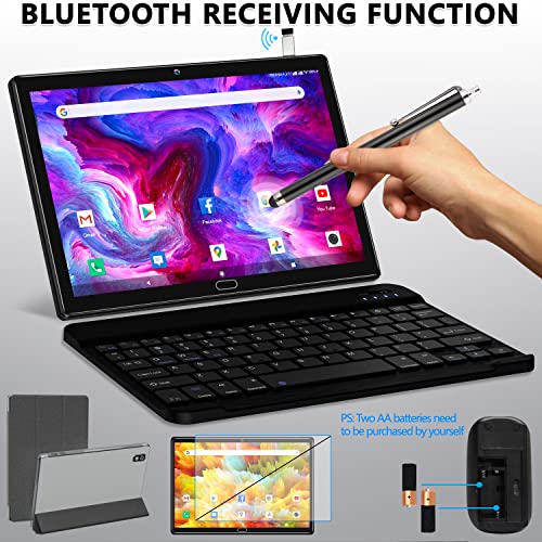 2023 Newest Android 11.0 Tablet, 2 in 1 Tablet 10.1 Inch, 4G Cellular Tablet with Keyboard