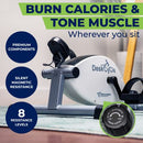 Under Desk Bike Pedal Exerciser - Portable Foot Exercise Cycle for Sitting with LCD Display