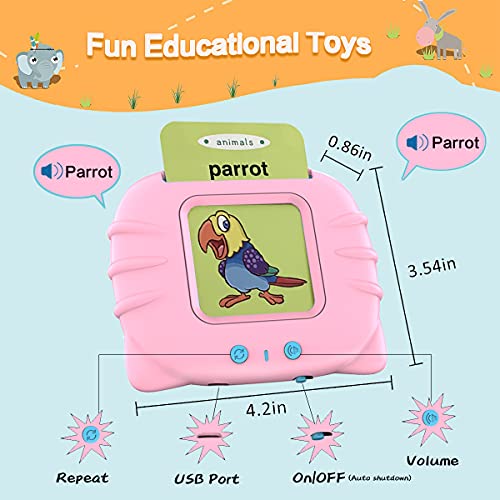 Educational Toys for 2 3 4 5 Year Old Kids Toddler Flash Cards, Learning Toys Age 2-4