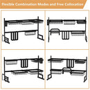Dish Drying Rack Over The Sink -Adjustable Large Dish Rack Drainer