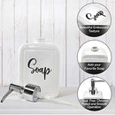 Soap Dispenser – 13oz, Ceramic, White Hand Pump