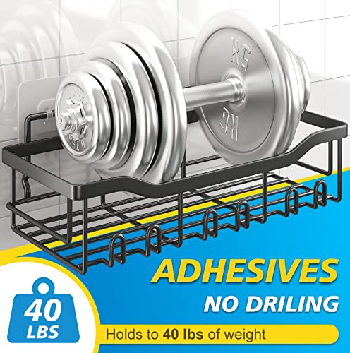 Shower Shelves [5-Pack], Adhesive Shower Organizer No Drilling, Large Capacity, Rustproof