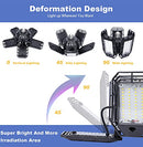 2 Pack LED Garage Light, 150W Ultra Bright LED Shop Light with 5 Adjustable Panels