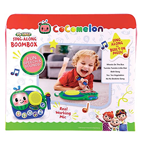 Cocomelon Toy Singalong Boombox with Microphone for Toddlers