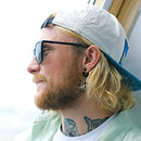 15 Pairs Earrings for Men, Black Stainless Steel Earrings Stud Kit for Men Women Fashion