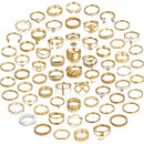 68 Pcs Gold Knuckle Rings Set for Women Girls, Stackable Rings