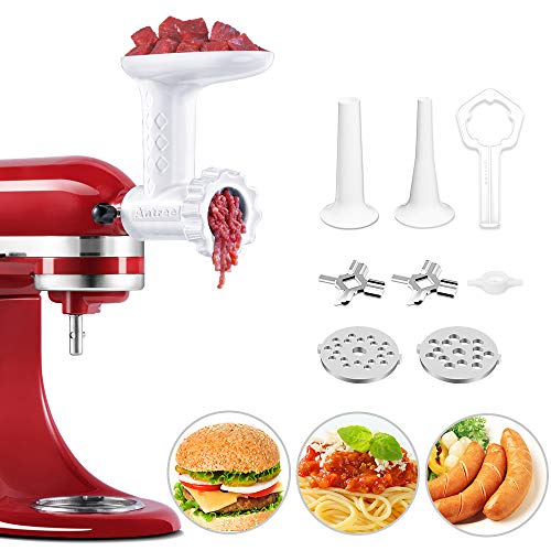 Antree Food Meat Grinder Attachment for KitchenAid Stand Mixer Including Sausage Stuffer Accessories