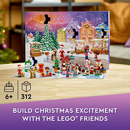 LEGO Friends 2022 Advent Calendar 41706 Building Toy Set; 24 Gifts and Holiday Toys