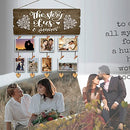 Couples Picture Hanging Board with Clips and Twine