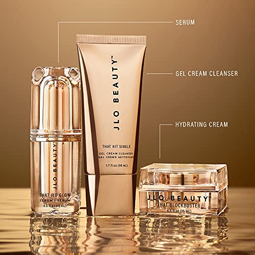 JLO BEAUTY That JLo Starter Kit | Includes Serum, Cleanser, and Cream, Gently Tightens, Clears, Brightens, and Hydrates for Smooth, Radiant Skin