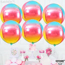 Jumbo Pastel Rainbow Balloons for Birthday Party - Pack of 6 | Large 22 Inch