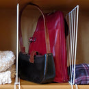 Evelots Closet Wood Shelf Divider-New Extra Brackets for Stability-Steel-Set/8