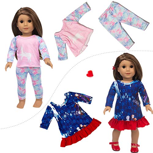 23 Pcs American Doll Clothes Dress and Accessories fit American 18 inch Girl Dolls