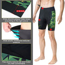 Sports Padded Bike Shorts for Men Cycling Bicycle Shorts (Blackgreen,Large)