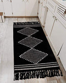 Kitchen Rugs,2'x4' Black Geometric Sink Runner Rug
