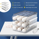 Large Capacity Egg Holder for Refrigerator, Egg Fresh Storage Box for Fridge, Egg Storage Container Organizer Bin, Clear Plastic Storage Container (2 Layer)