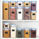 Airtight Food Storage Containers Set with Lids, 15pcs Free Plastic Dry Food Canisters
