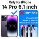 iPhone 14 Pro Case Clear, [Military Grade Protection] [Not Yellowing] Shockproof Phone