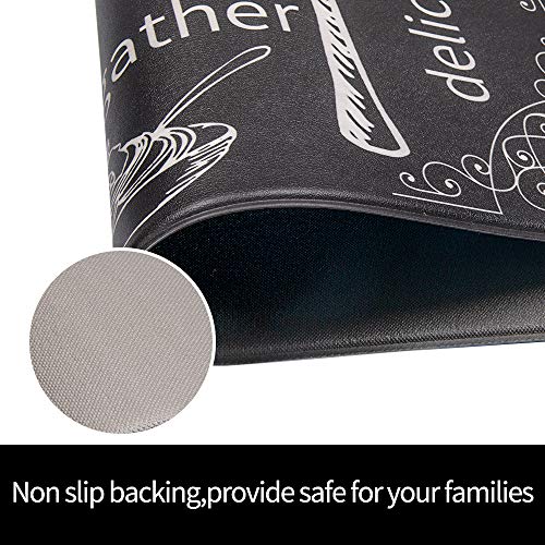 Kitchen Mat Set of 2 Non Slip Thick Cushioned Kitchen Rug Sets