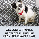 One Piece Stretch Couch Cover. Strapless Sofa Cover for Living Room.  (Sofa, Charcoal)