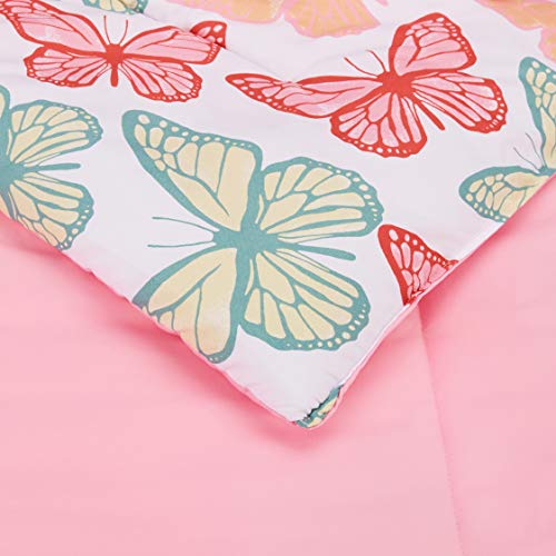 Kids Easy-Wash Microfiber Bed-in-a-Bag Bedding Set - Twin, Butterfly