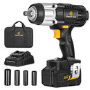 20V Cordless Impact Wrench with 1/2” Chuck, Strong Motor Max Torque 450N.m,