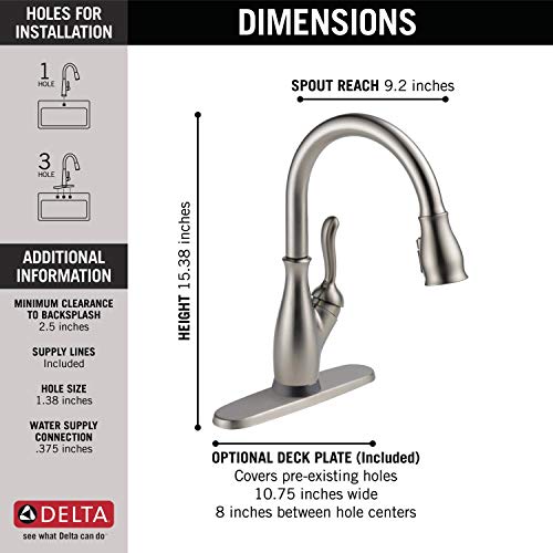 Kitchen Faucet Brushed Nickel, Kitchen Faucets with Pull Down Sprayer, Kitchen Sink Faucet