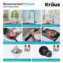 Kitchen Sink, 33-Inch Equal Bowls, Black Onyx Granite, KGD-433B model