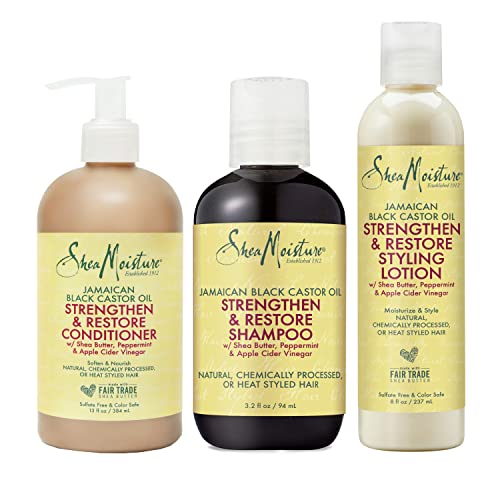 Strengthen and Restore Shampoo, Conditioner and Styling Lotion for Curly Hair