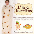 Burritos Tortillas Blanket 2.0 Double Sided 71 inches for Adult and Kids, Giant Funny