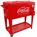 80 Quart Coca-Cola Cooler with Grated Tray, Red