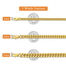 Diamond Cut Miami Cuban Link Chain for Men, Gold Chain for Men