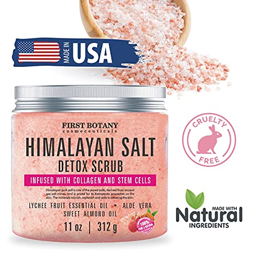 Himalayan Salt Body Scrub with Collagen and Stem Cells-Natural Exfoliating Salt