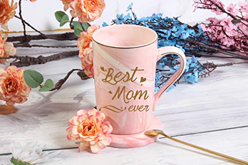 Best Mom Ever Coffee Mug Best Mom Gifts 14 Ounce Gift Box with Spoon