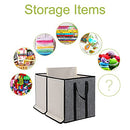Large Kids Toy Box Chest Storage organizer with Double Flip-Top Lid