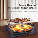 Smokeless Indoor Grill, 6 Heat Settings Digital Temperature Control Smokeless Grill, 1500W
