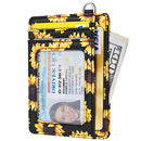 Slim Front Pocket Wallet RFID Blocking Minimalist Credit Card Holder Wallet Sunflower
