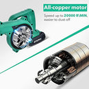 Cordless Leaf Blower - 20V 2.0 Ah Lithium Battery 2in1 Sweeper / Vacuum
