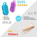 2 Pack Silicone Body Scrubber, 2 in 1 Shower and Shampoo Scalp Massager Brush