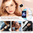 Sport Band Compatible with Apple Watch Floral Silicone Pattern Strap Band for iWatch