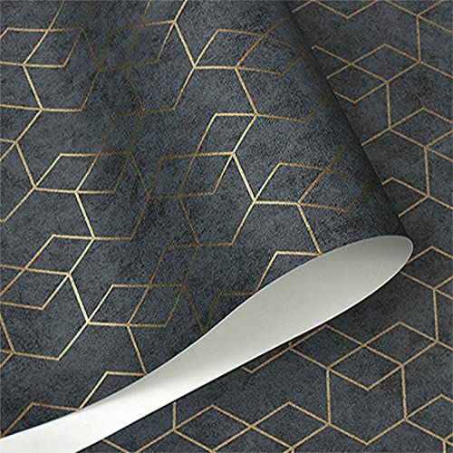 Peel and Stick Wallpaper Geometric Dark Grey Contact Paper