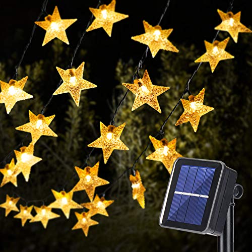 Solar String Lights Outdoor, 110 LED 59 Ft Star String Light Solar and USB Powered