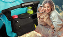 Non-Slip Stroller Organizer with Insulated Cup Holders, Shoulder Strap