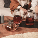 Glass Teapot 40 oz Glowing Diamond with Candle Warmer Stove included