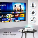 Projector 7500 Lumens with 100" Projector Screen, 1080P Full HD Supported Portable Projector